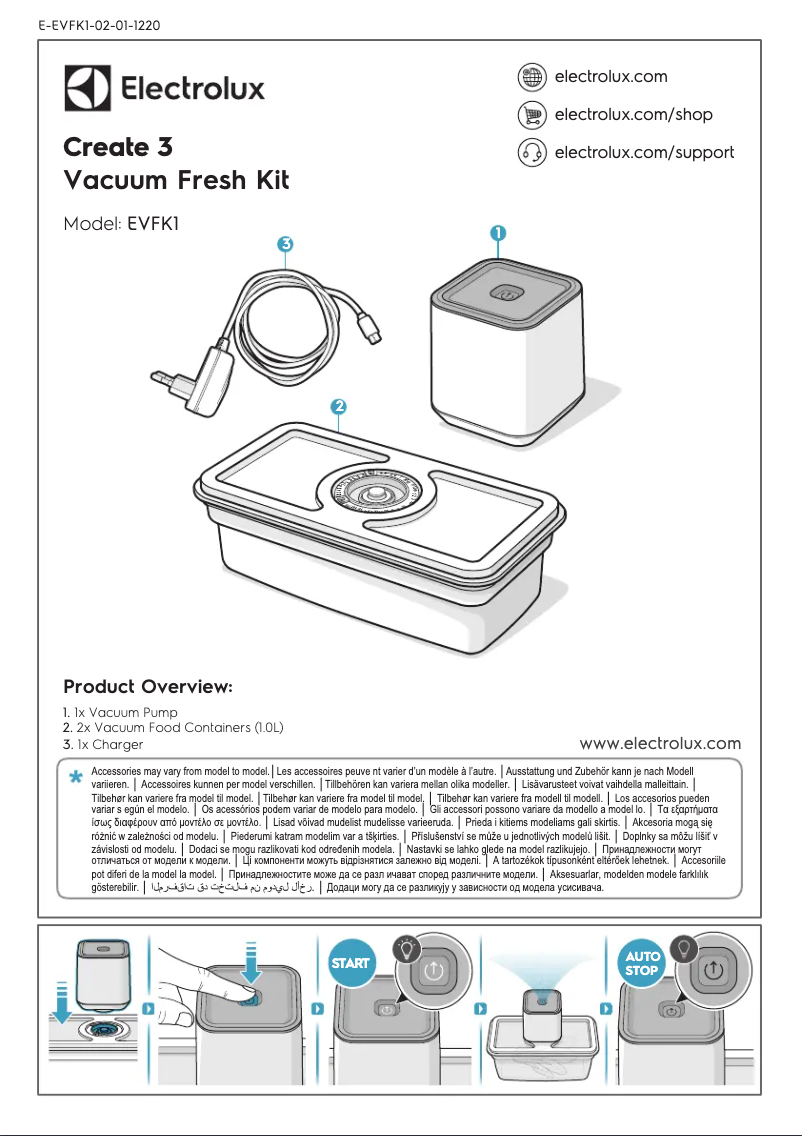 Image de la première page du manuel de l'appareil EVSK1