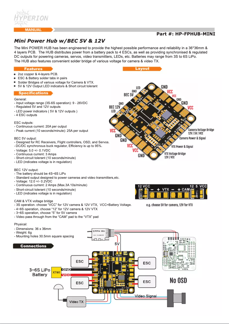 Image de la première page du manuel de l'appareil HP-FPHUB-MINI