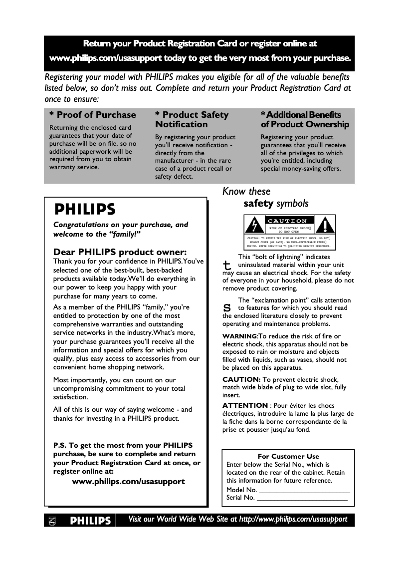 Page 1 de la notice Manuel utilisateur Philips 37PF9431D