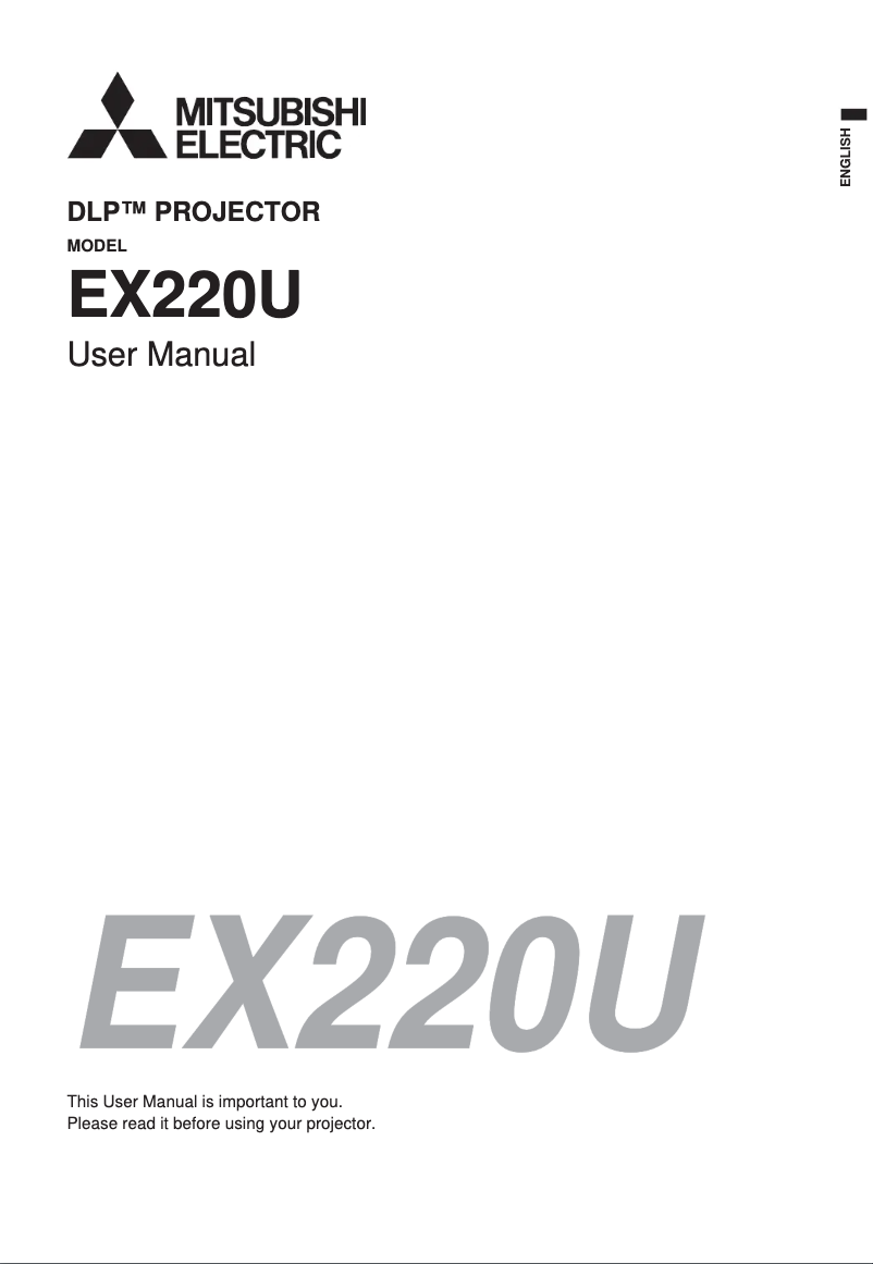 Page 1 de la notice Manuel utilisateur Mitsubishi ES220U