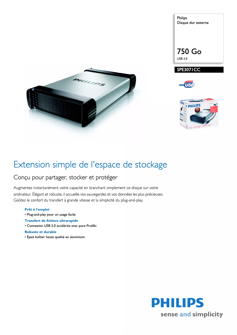 Image de la première page du manuel de l'appareil SPE3071CC