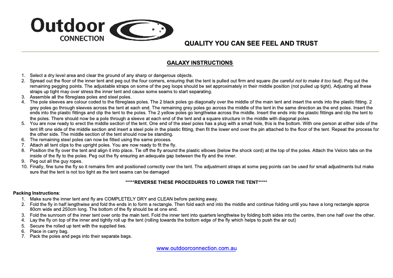 Imagen de la primera página del manual del dispositivo Galaxy