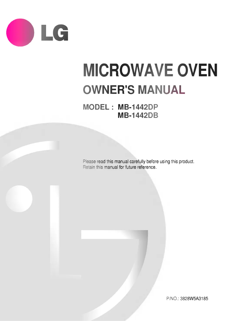 Page 1 de la notice Manuel utilisateur LG MH-1442DP