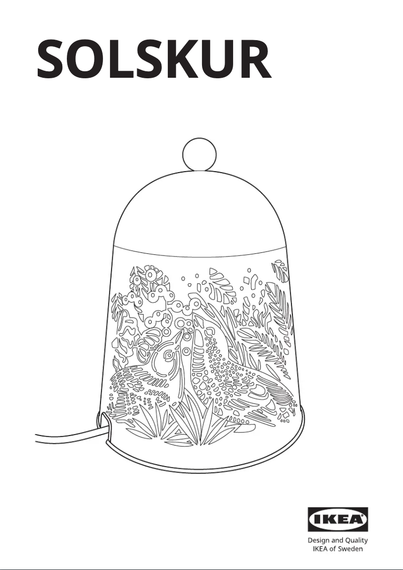 Page 1 de la notice Manuel utilisateur Ikea SOLSKUR 504.408.36
