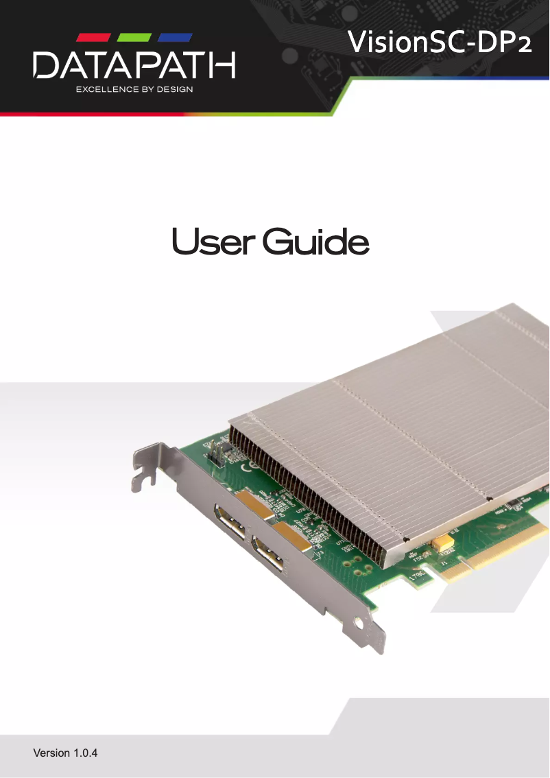 Image de la première page du manuel de l'appareil VisionSC-DP2