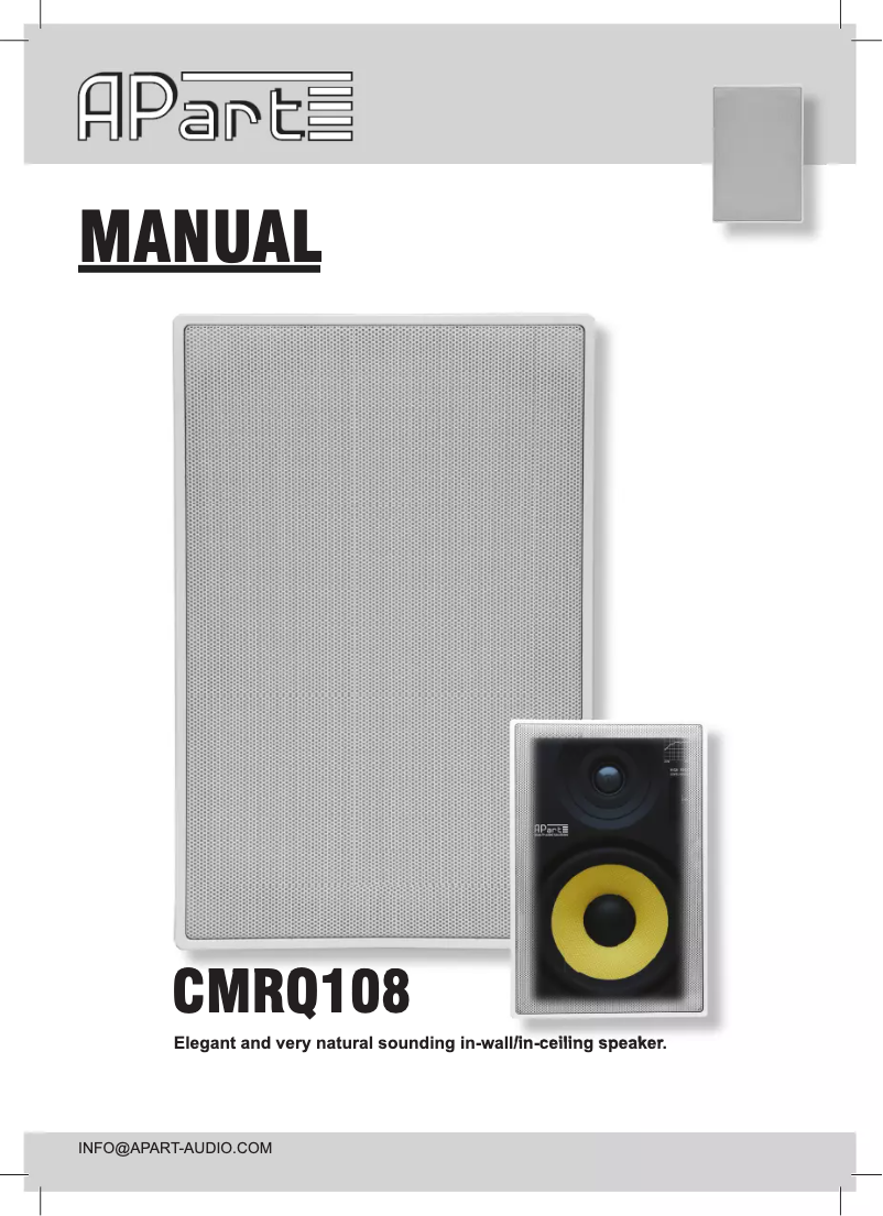 Page n°1 - Manuel utilisateur APart CMRQ108