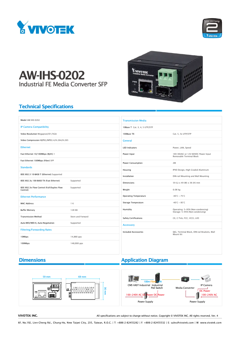 Image de la première page du manuel de l'appareil AW-IHS-0202