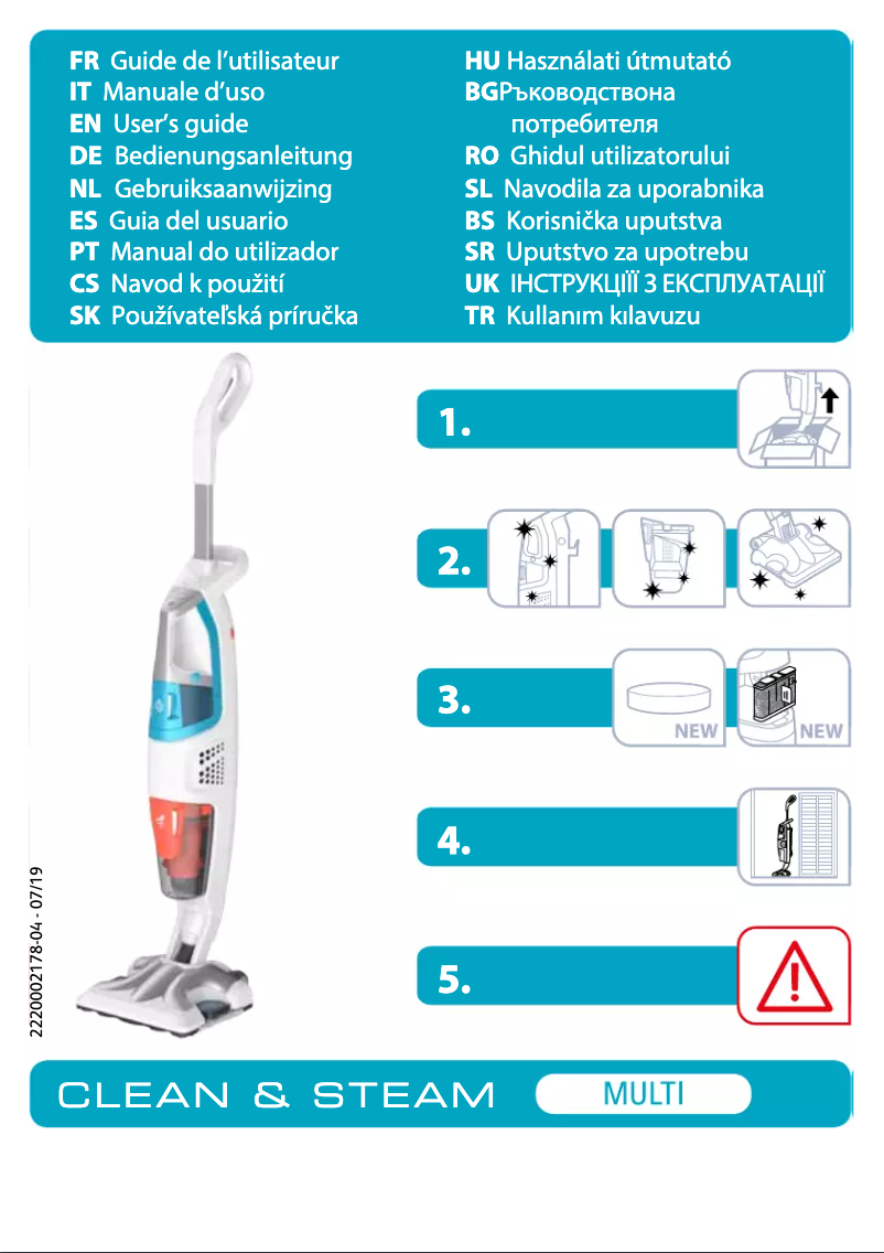 Image de la première page du manuel de l'appareil Clean & Steam RY8561