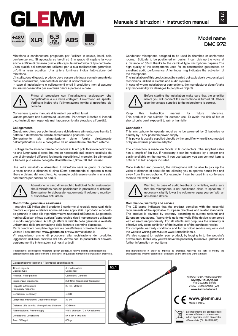 Image de la première page du manuel de l'appareil DMC 972