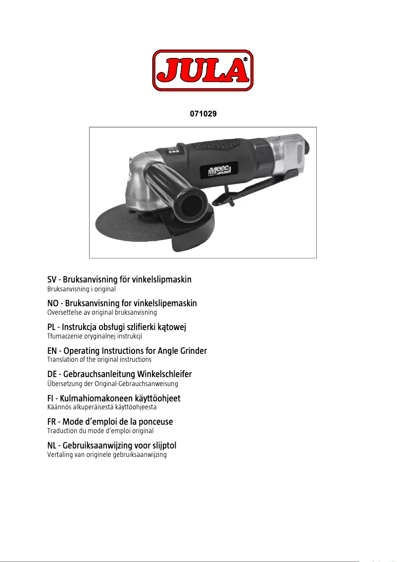 Page n°1 - Manuel utilisateur Meec Tools 071029