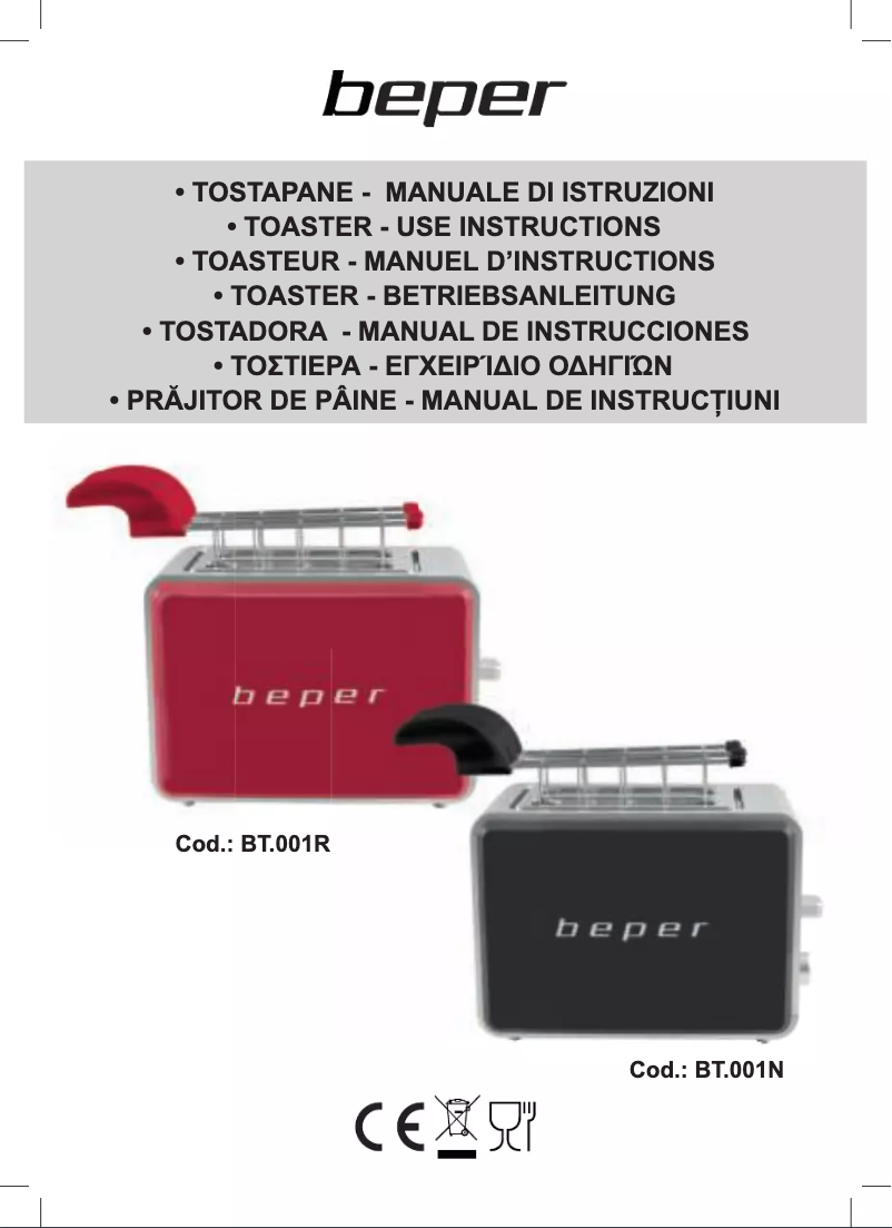 Page 1 de la notice Manuel utilisateur Beper BT.001R