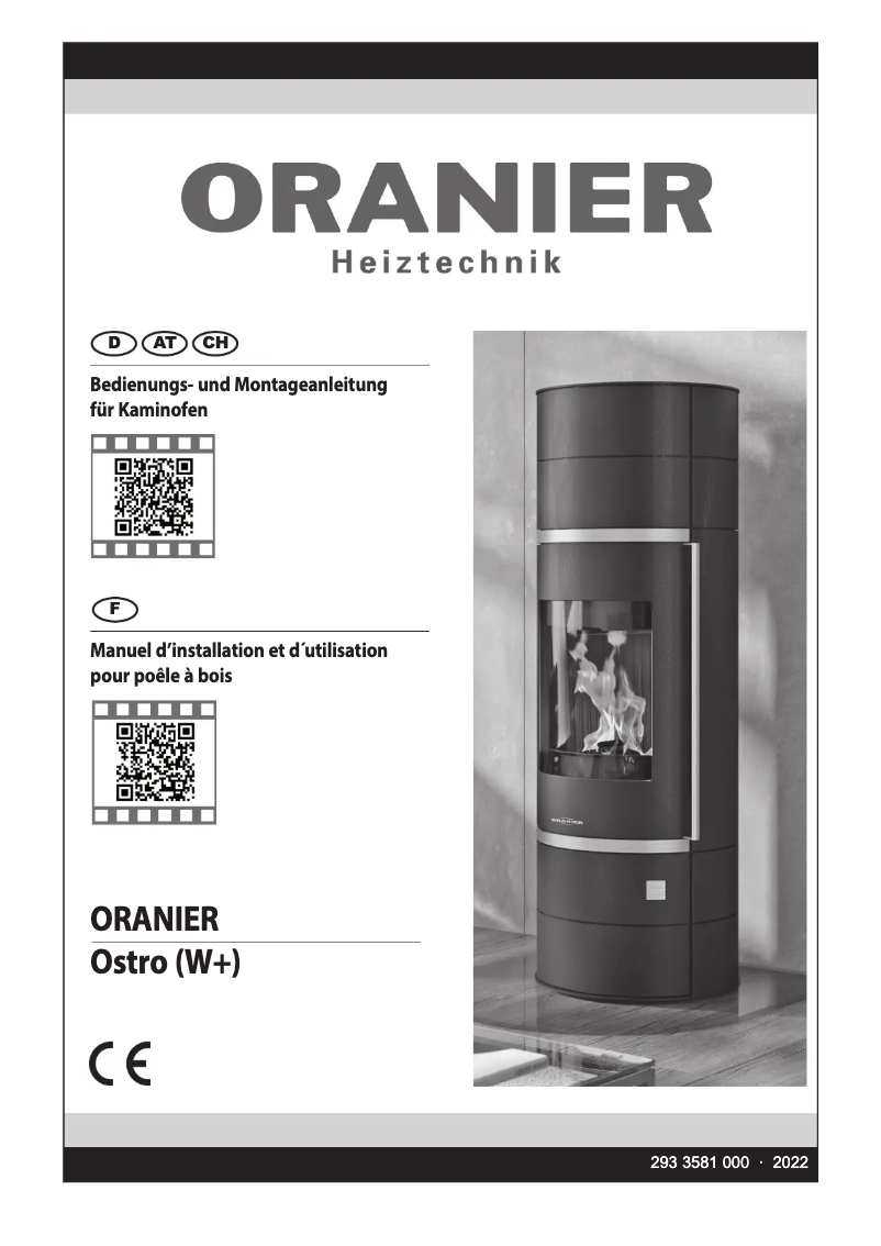 Page 1 de la notice Manuel utilisateur Oranier Ostro (W+)