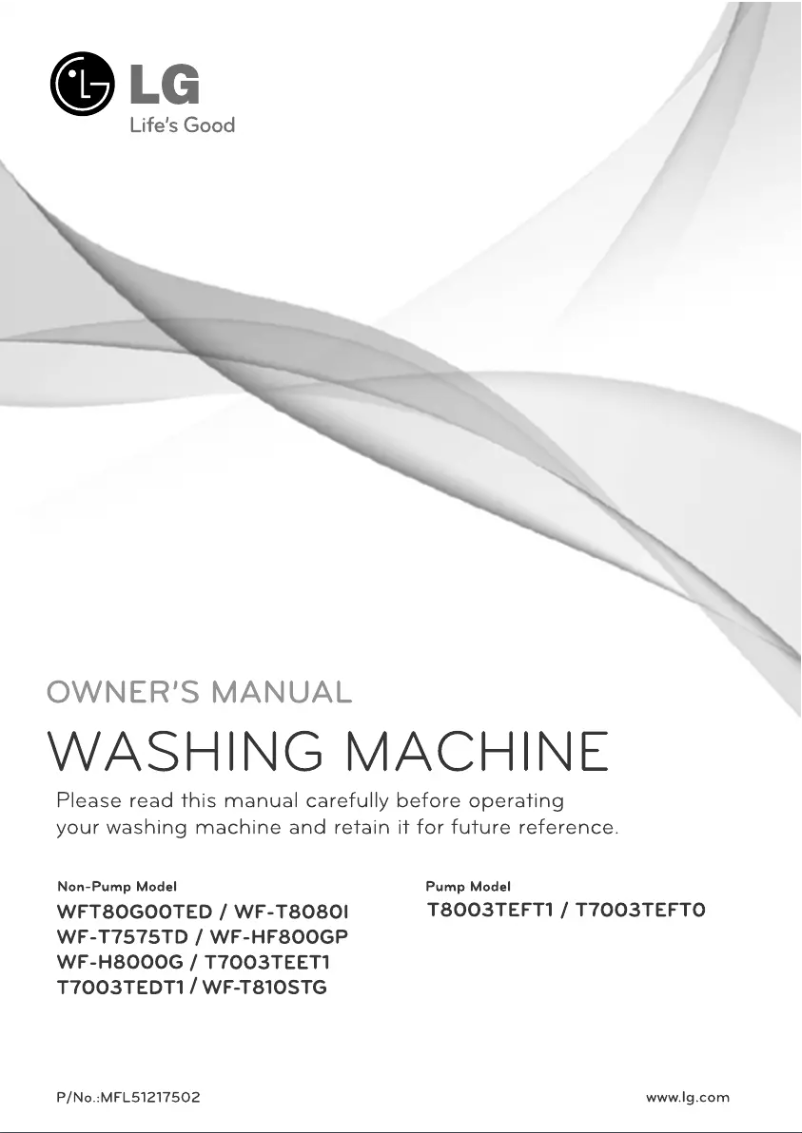 Image de la première page du manuel de l'appareil WF-T810STG