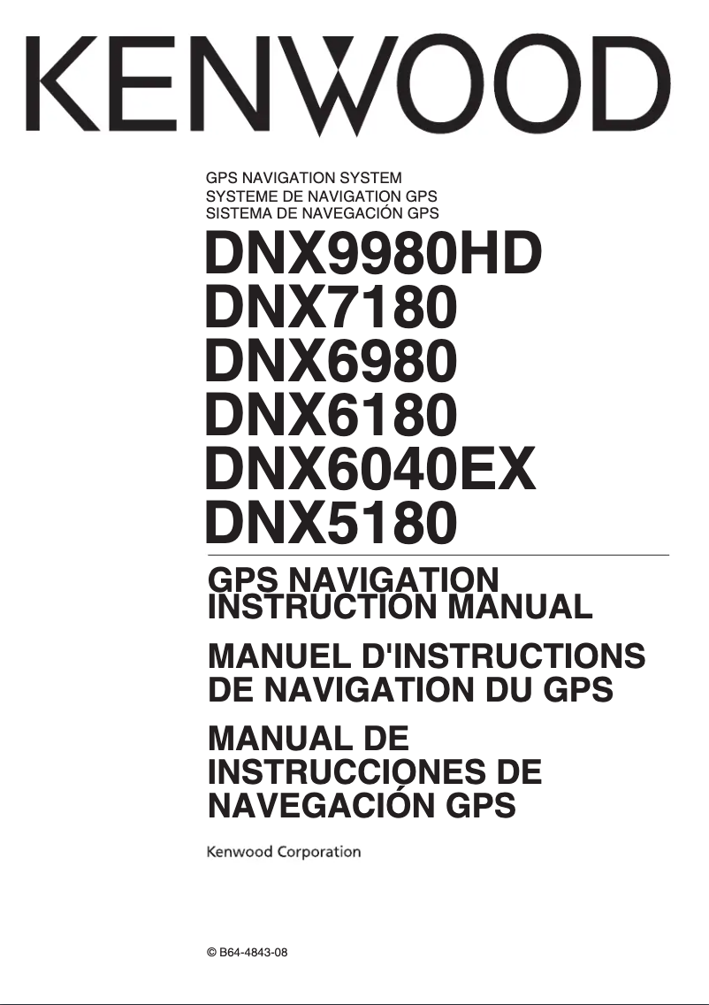 Imagen de la primera página del manual del dispositivo DNX6040EX