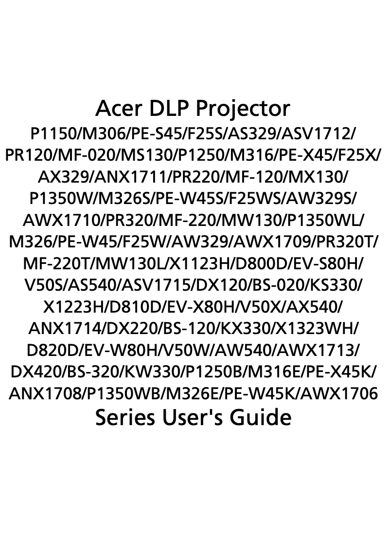 Image de la première page du manuel de l'appareil AS540