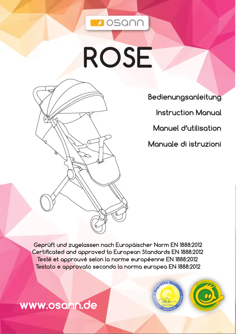 Page 1 de la notice Manuel utilisateur Osann Rose