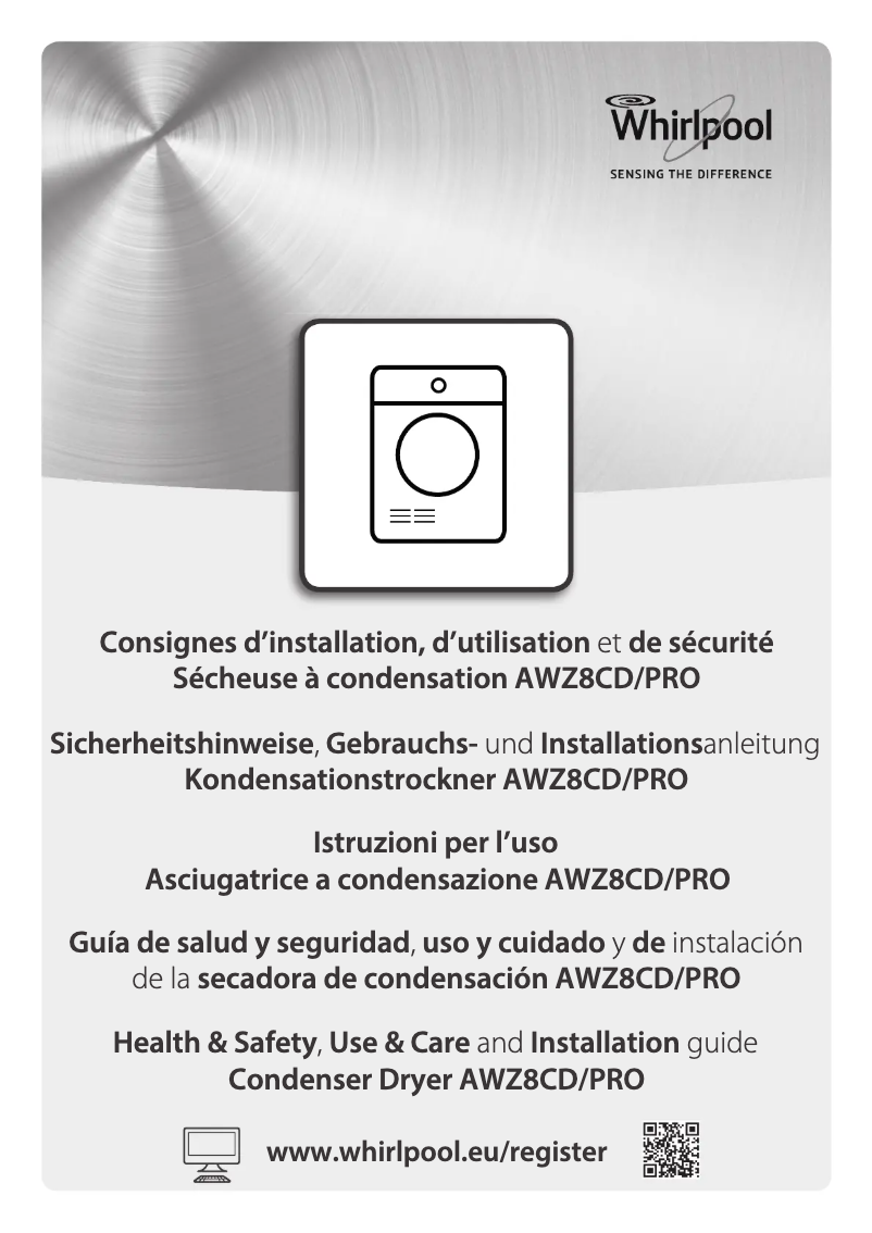 Page n°1 - Manuel utilisateur Whirlpool AWZ 8CD/PRO