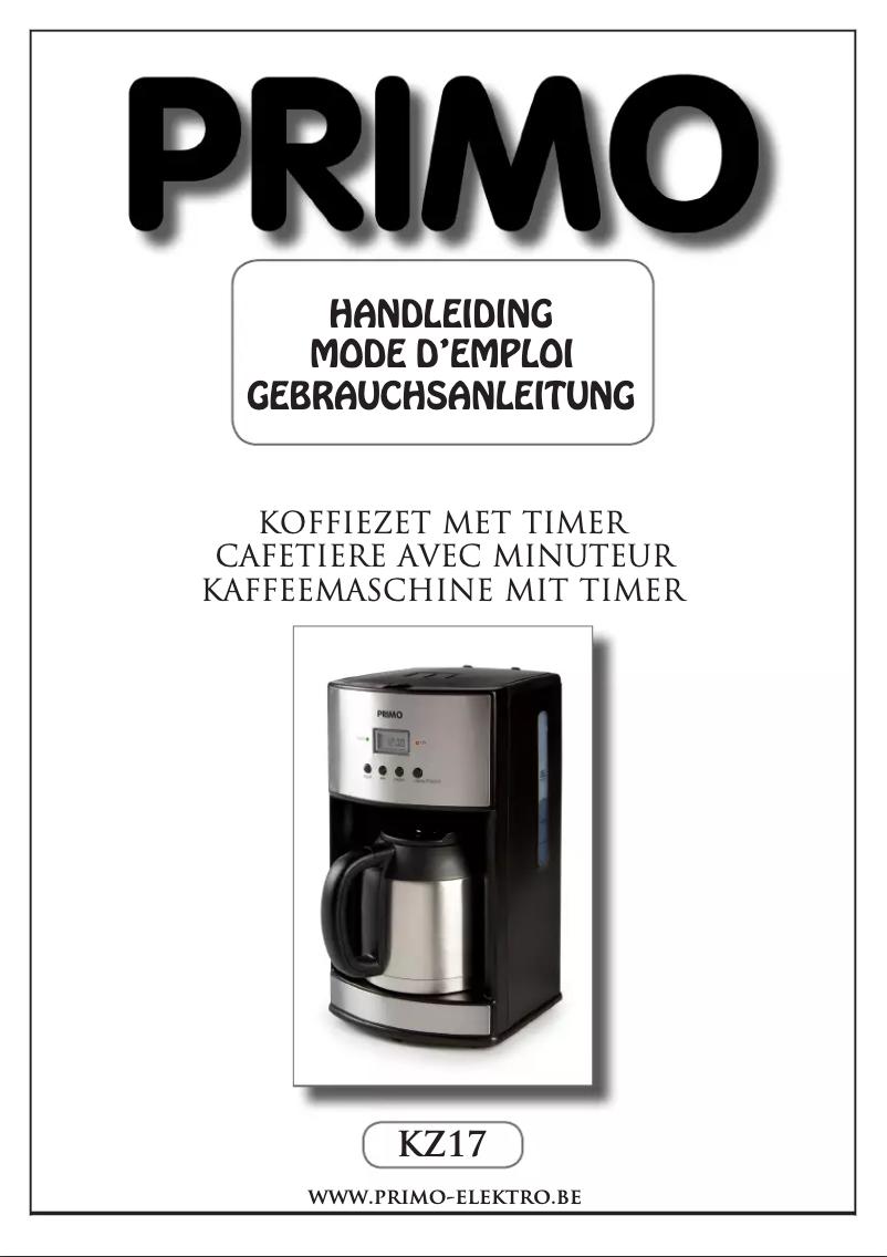 Page n°1 - Manuel utilisateur Primo KZ17