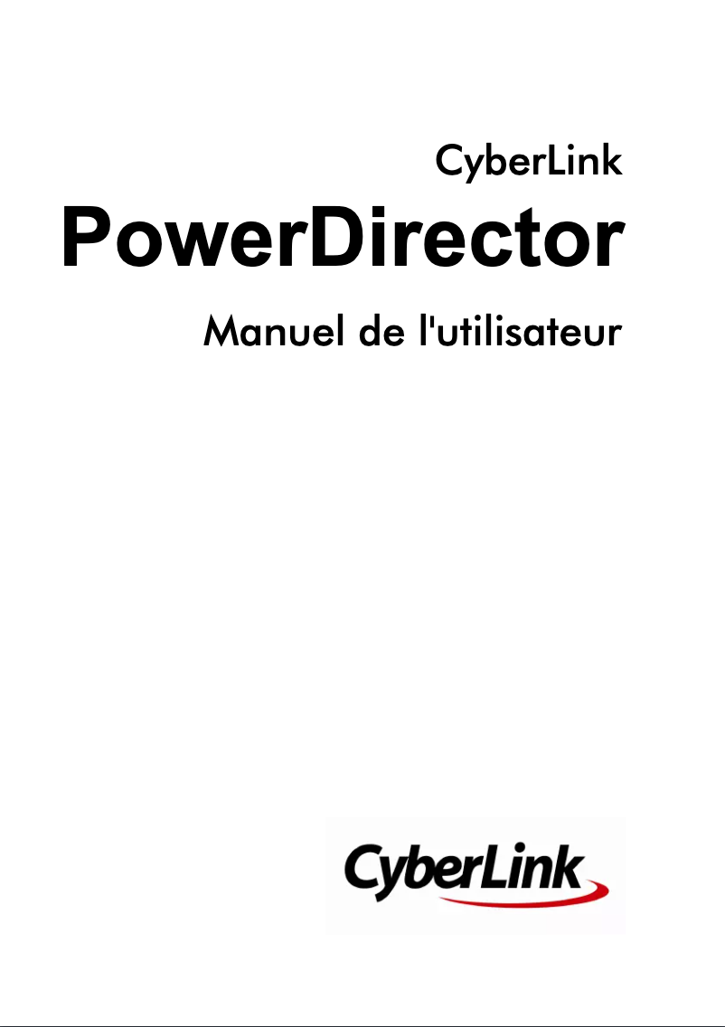 Page 1 de la notice Manuel utilisateur Cyberlink PowerDirector 13