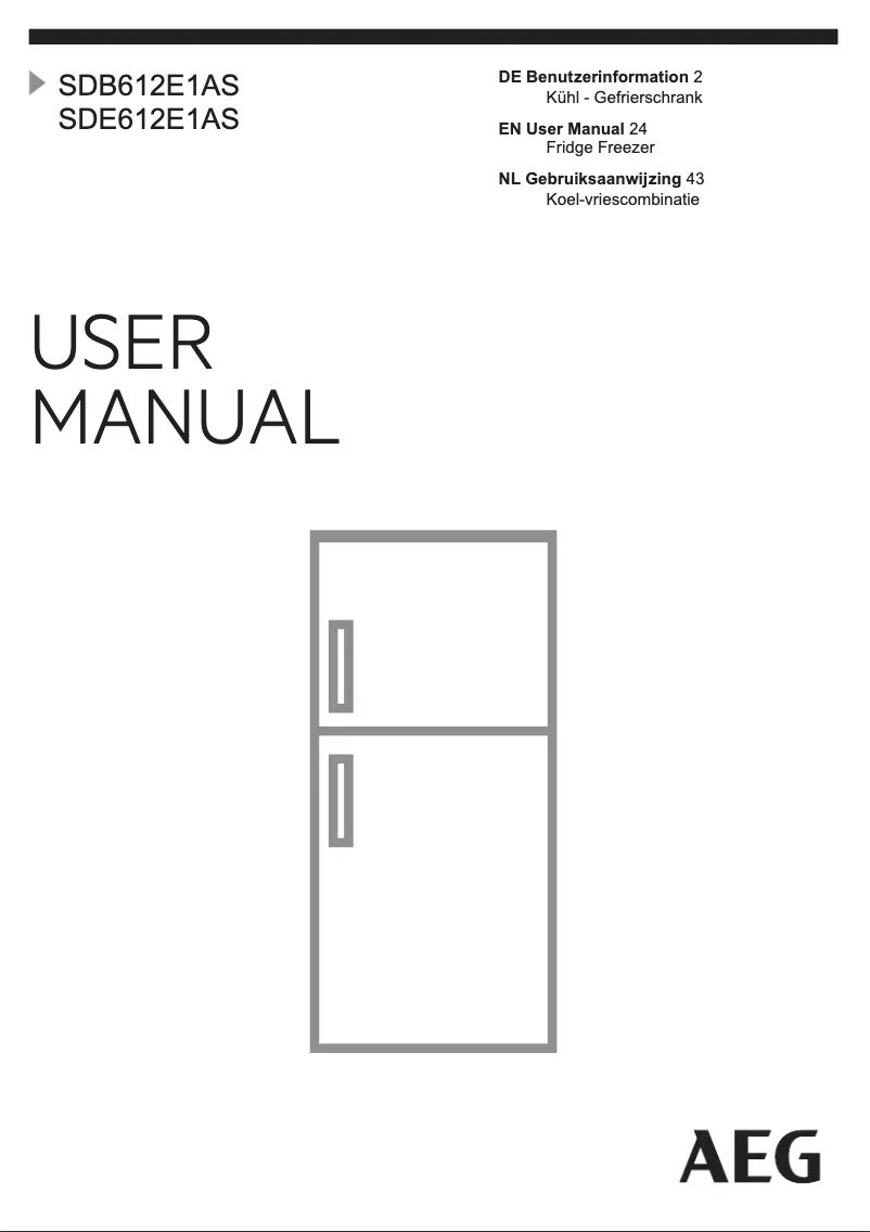 Image de la première page du manuel de l'appareil SDB612E1AS