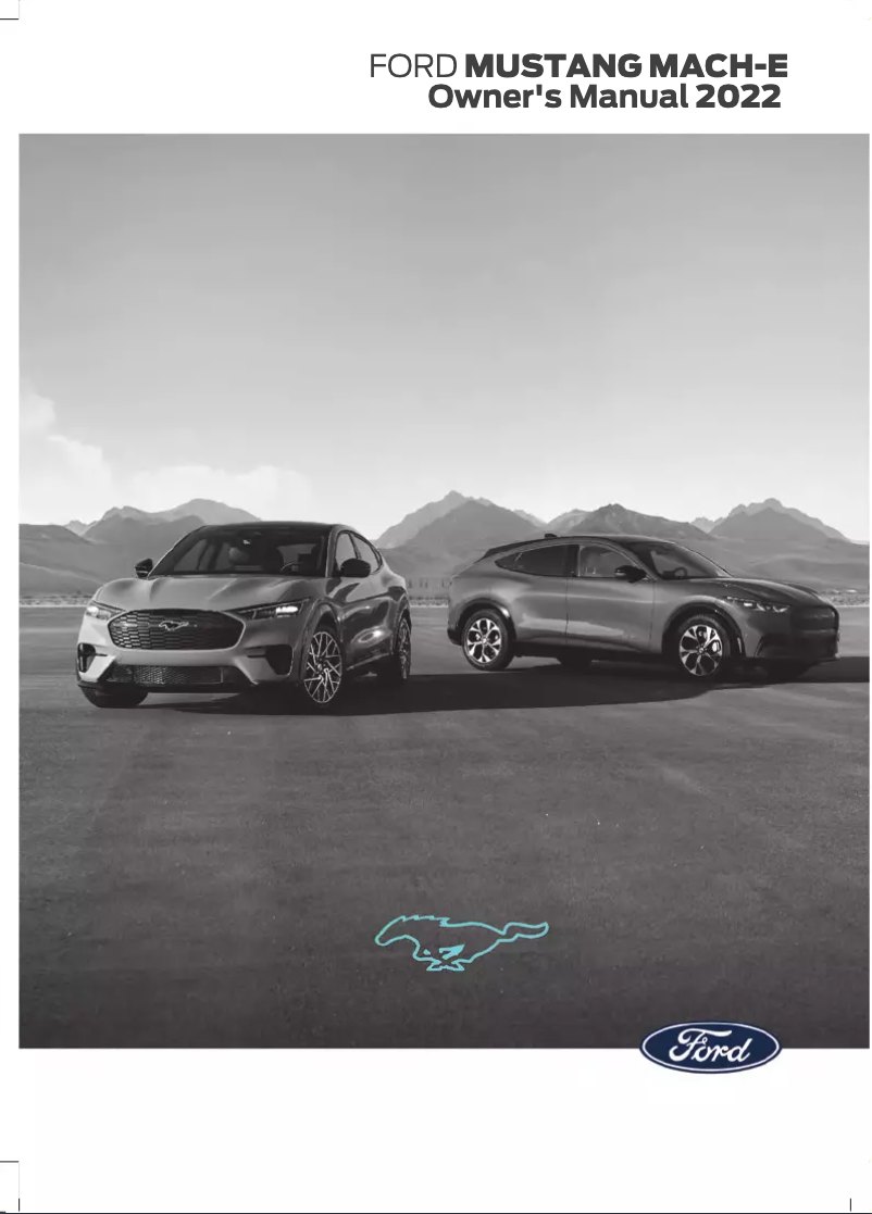 Image de la première page du manuel de l'appareil Mustang Mach-E (2022)