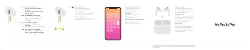 Page n°1 - Guide de démarrage rapide Apple AirPods Pro
