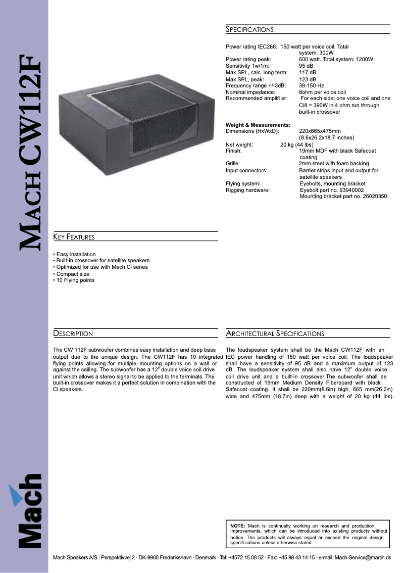 Image de la première page du manuel de l'appareil CW112 F