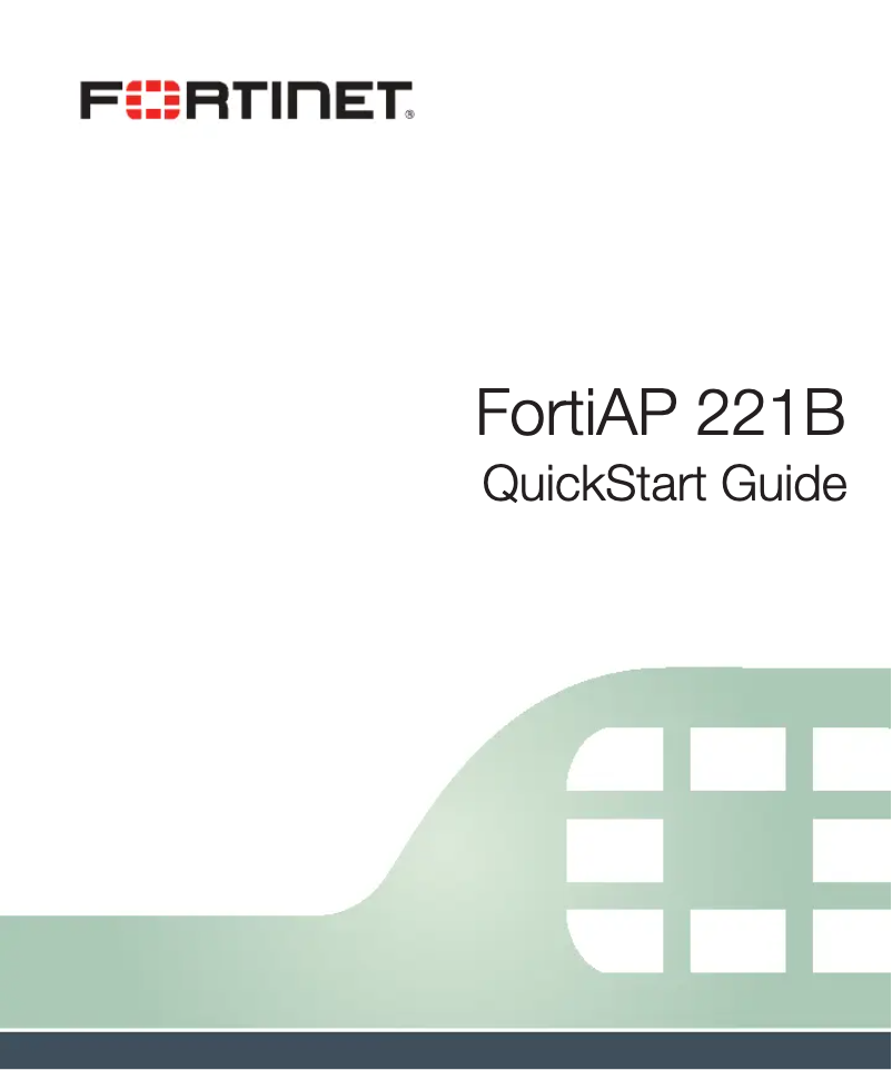 Page 1 de la notice Manuel utilisateur Fortinet FortiAP 221B