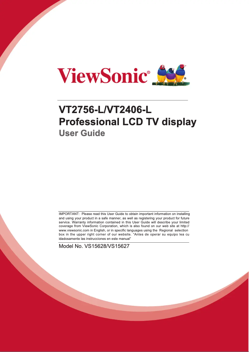 Page n°1 - Manuel utilisateur Viewsonic VT2406-L