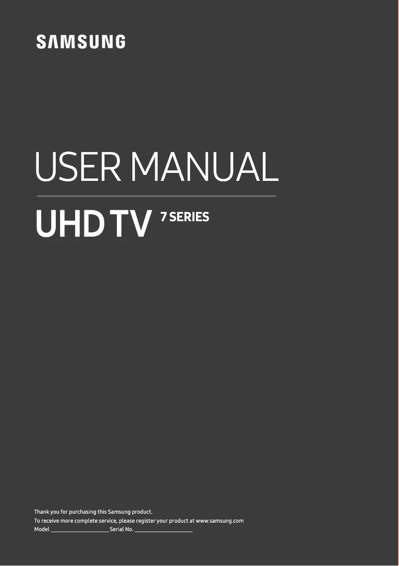 Page n°1 - Manuel utilisateur Samsung UE65NU7675U