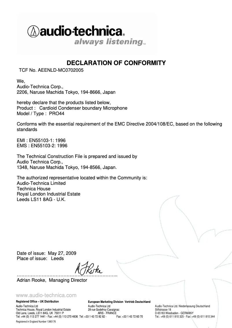 Image de la première page du manuel de l'appareil PRO44