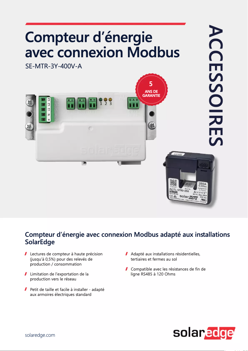 Image de la première page du manuel de l'appareil SE-MTR-3Y-400V-A