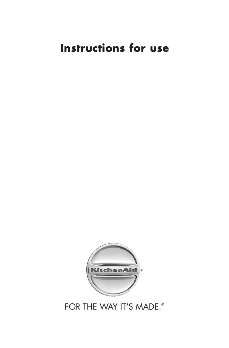 Page n°1 - Manuel utilisateur KitchenAid KCDC 1160