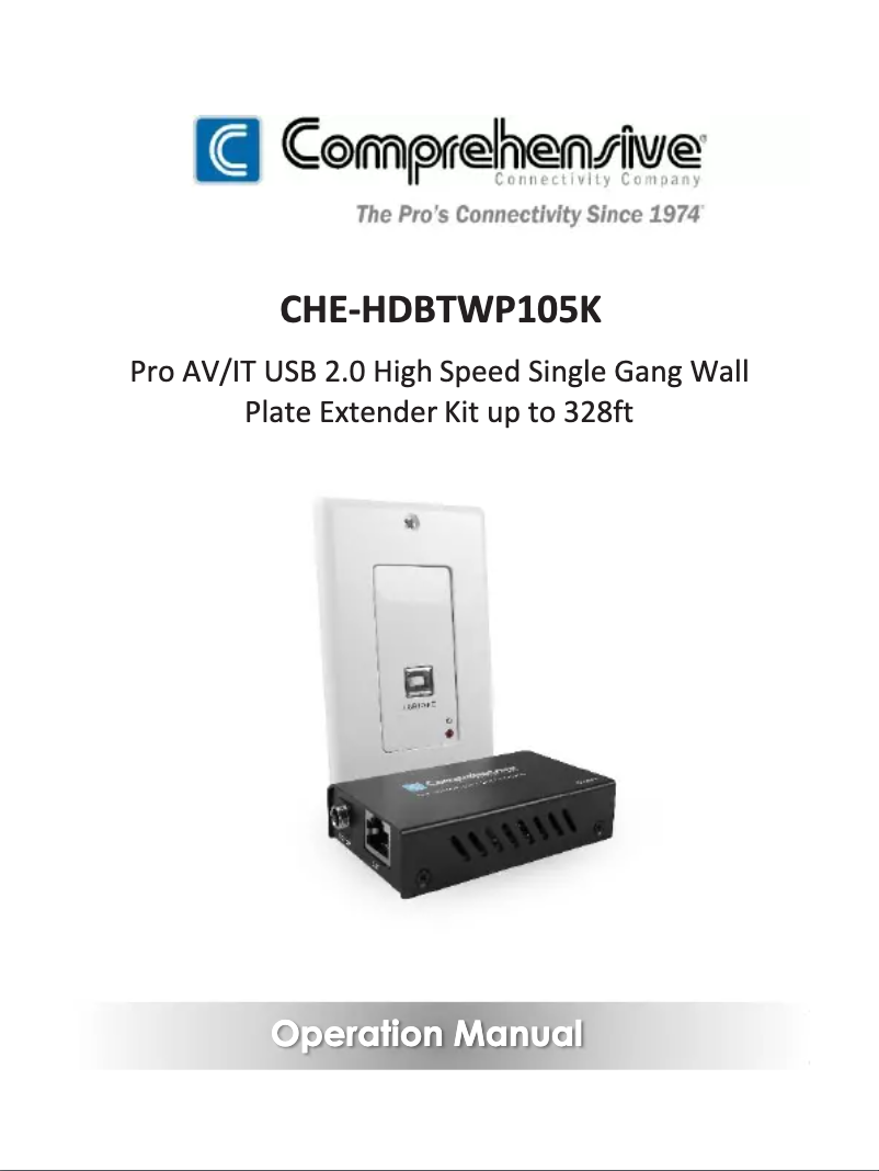 Page n°1 - Manuel utilisateur Comprehensive CHE-HDBTWP105K