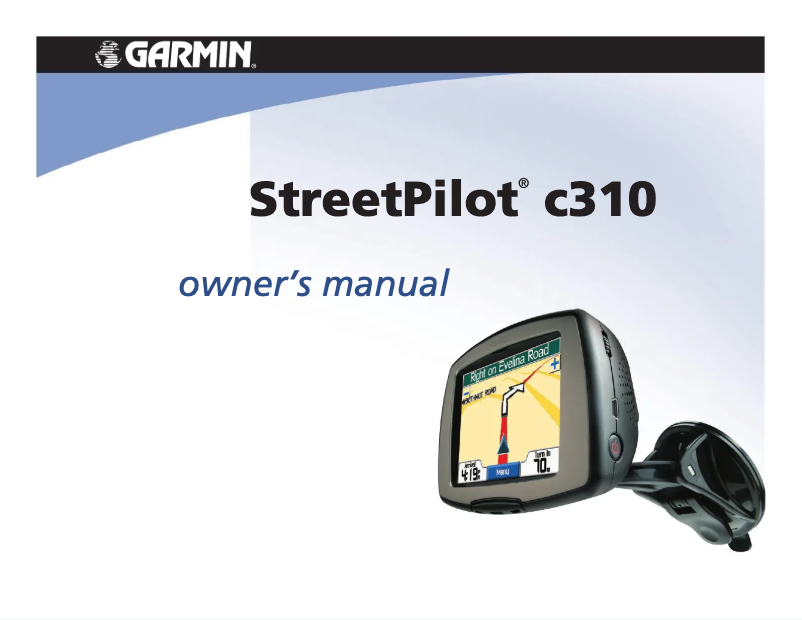 Image de la première page du manuel de l'appareil StreetPilot c310