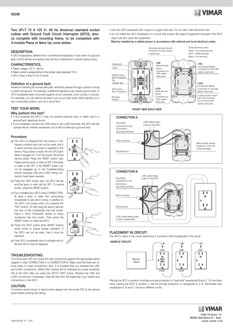 Image de la première page du manuel de l'appareil 00296