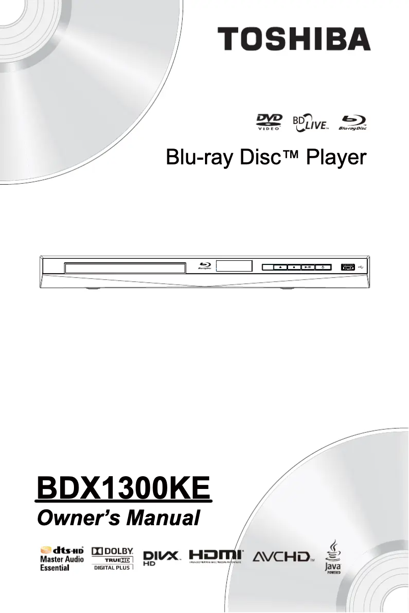 Page n°1 - Manuel utilisateur Toshiba BDX1300KE