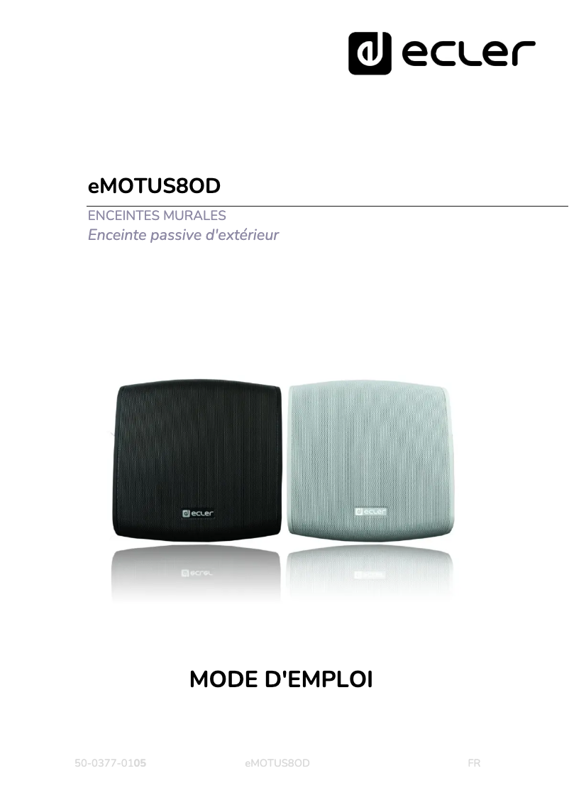 Page 1 de la notice Manuel utilisateur Ecler eMOTUS8OD