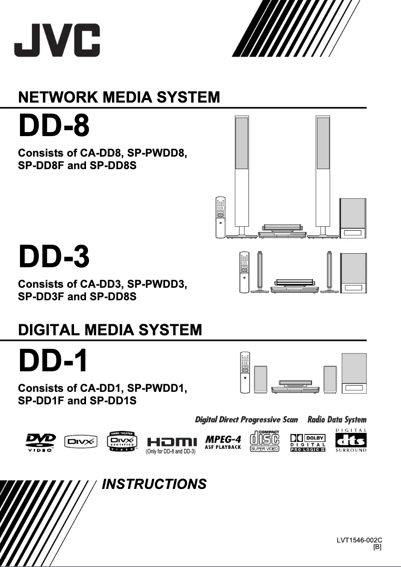 Page 1 de la notice Manuel utilisateur JVC SP-DD3F