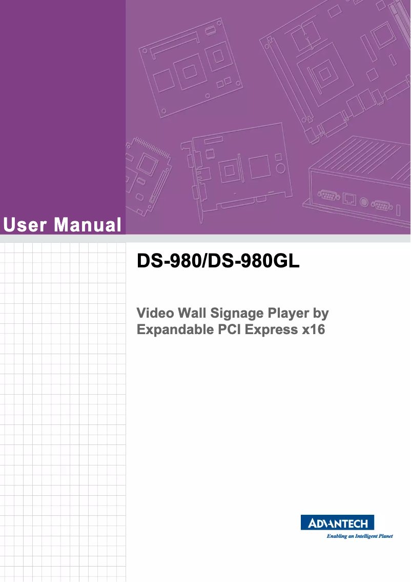 Page n°1 - Manuel utilisateur Advantech DS-980