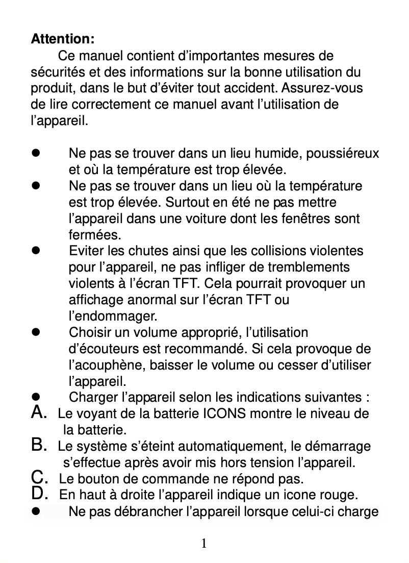 Page n°1 - Manuel utilisateur Proscan PLT7035