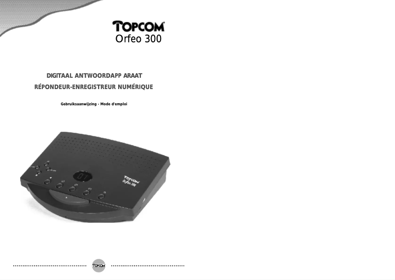 Page n°1 - Manuel utilisateur Topcom Orfeo 300