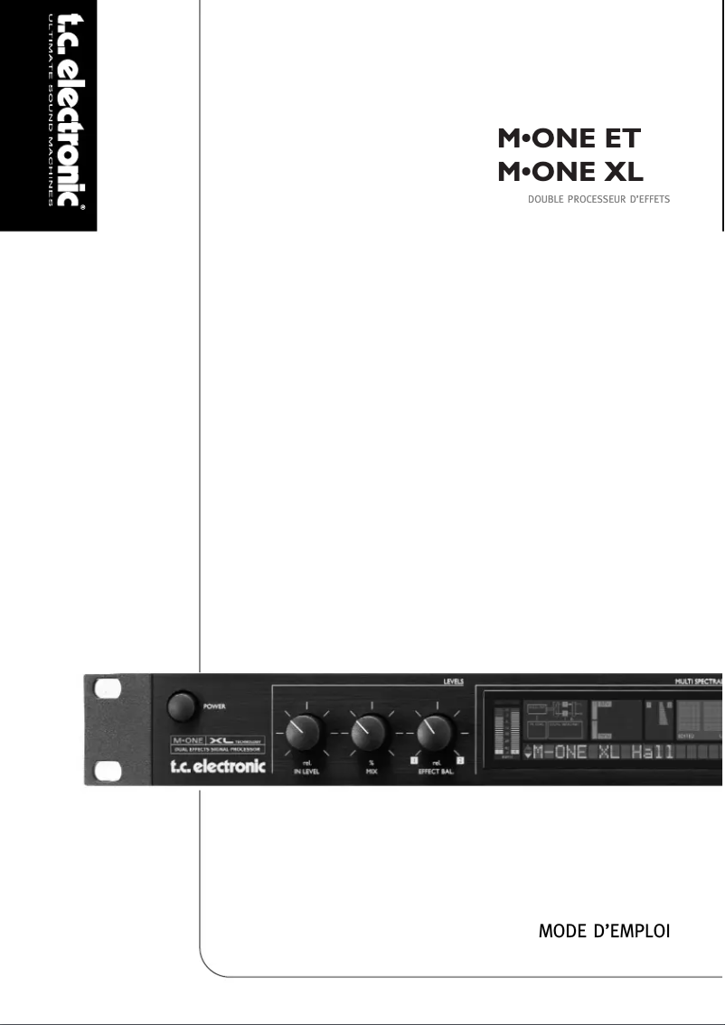 Image de la première page du manuel de l'appareil M-One XL