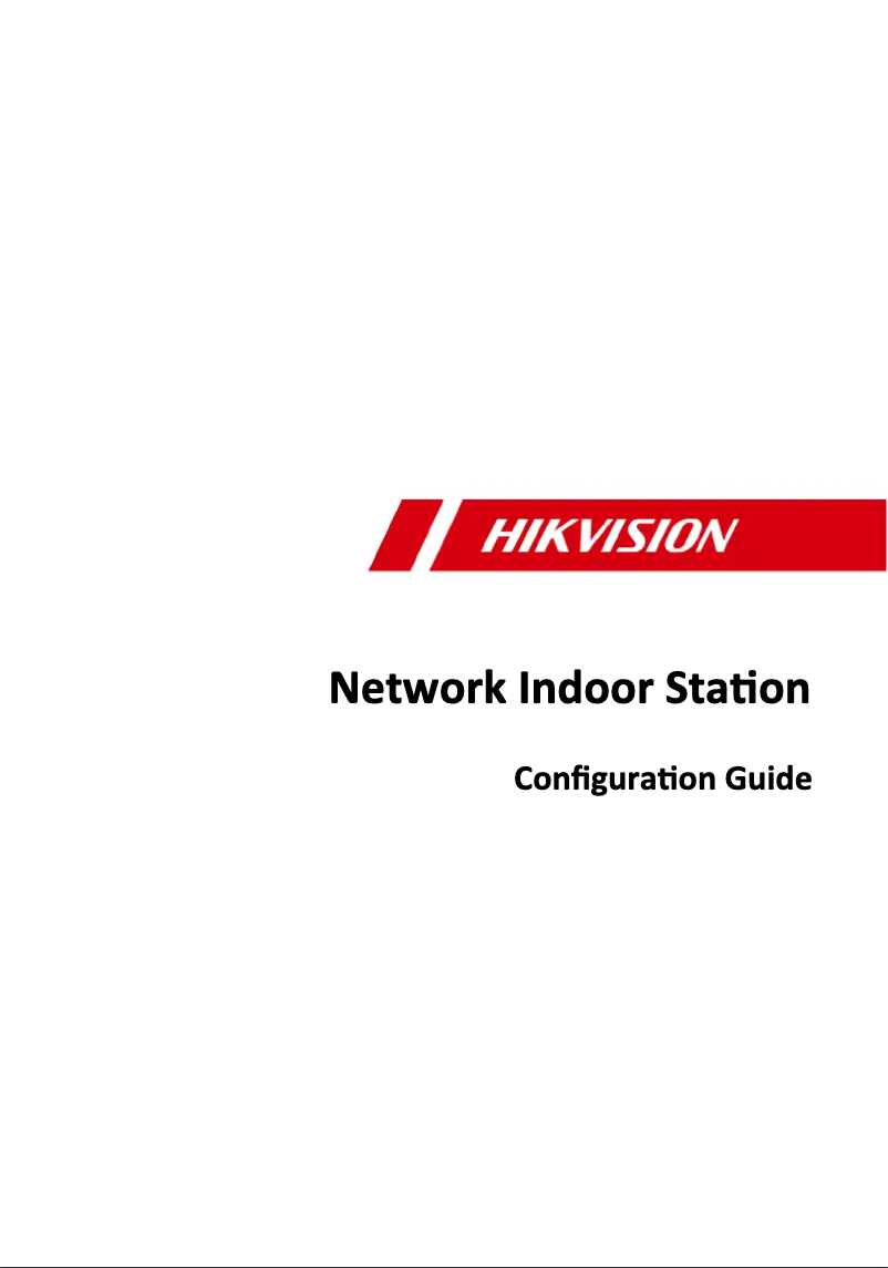 Page 1 of the manual User Manual Hikvision DS-KH6220-LE1