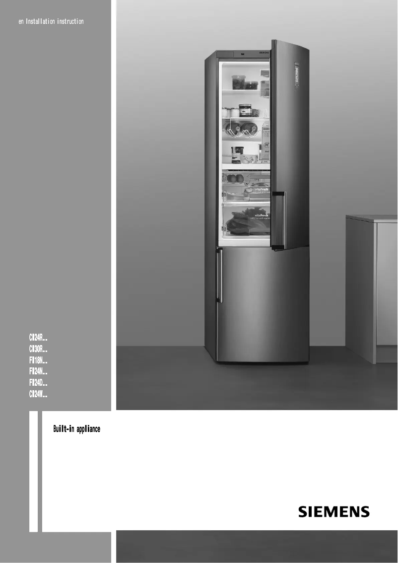 Página 1 del manual Guía de instalación Siemens FI18NP31
