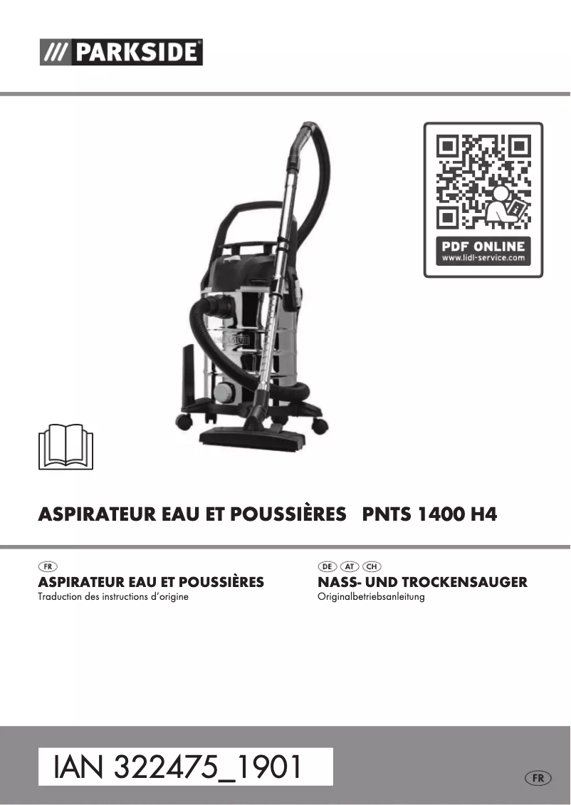 Page 1 of the manual User Manual Parkside PNTS 1400 H4