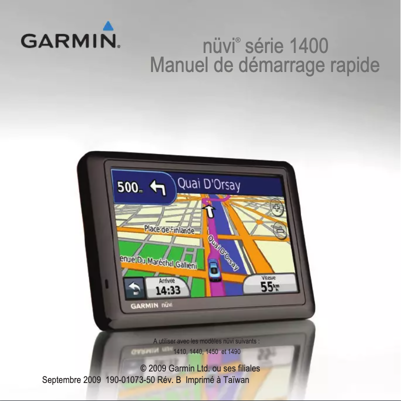 Page 1 de la notice Manuel utilisateur Garmin nüvi 1410