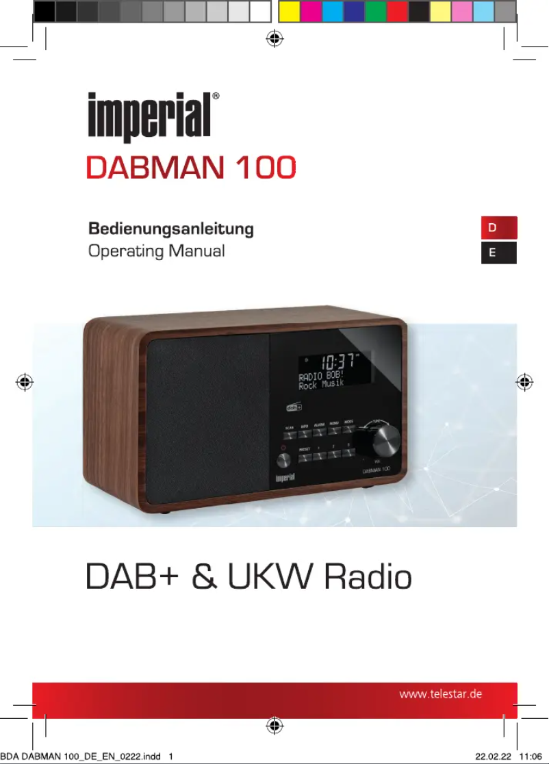 Página 1 del manual Manual de usuario Imperial Dabman 100