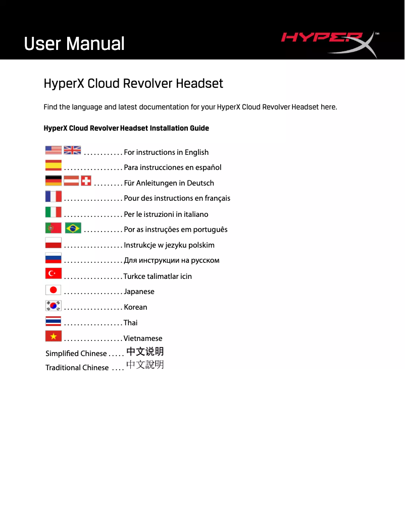 Image de la première page du manuel de l'appareil Cloud Revolver Pro