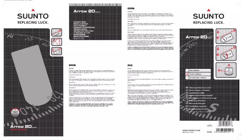 Image de la première page du manuel de l'appareil Arrow 20